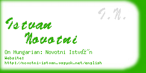 istvan novotni business card